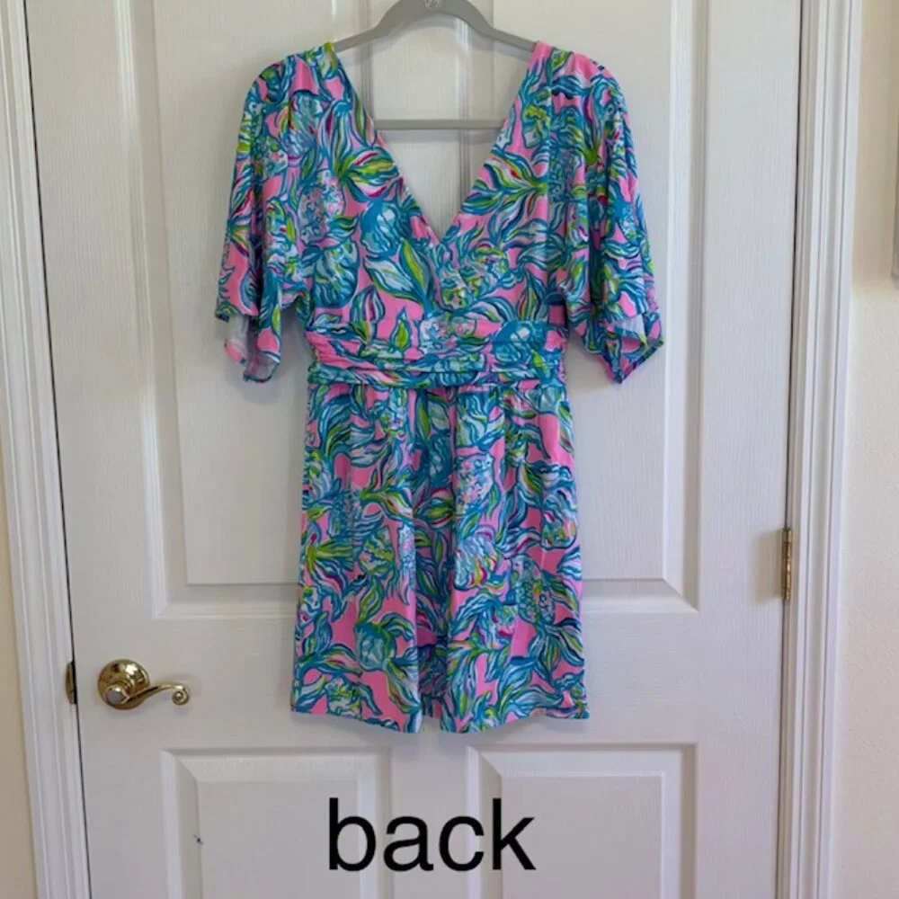Lilly Pulitzer Parigi Skort Romper Small NWT Pelican Pink - Off the Scales - Picture 8 of 10
